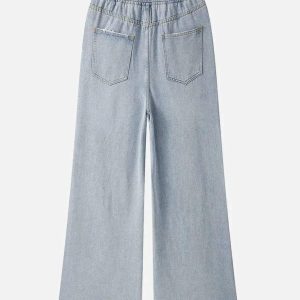 Concert Outfit Ripped Denim Wide Leg Pants