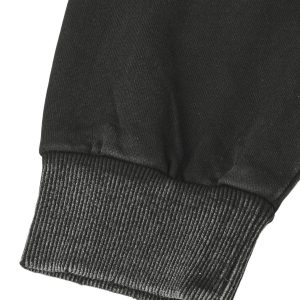 Concert Outfit Ripped Drawstring Zip-Up Jacket