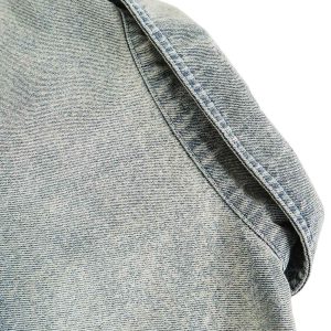 Concert Outfit Ripped Embroidered Floral Denim Shirt