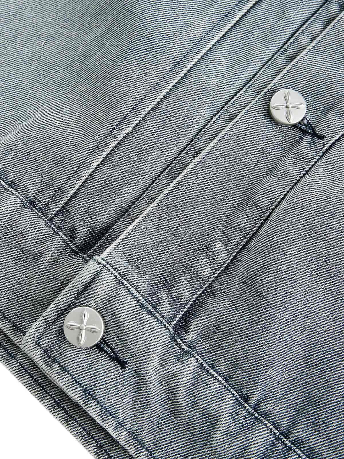 Concert Outfit Ripped Lace Panel Denim Jacket Concert Outfit Ripped Lace Panel Denim Jacket