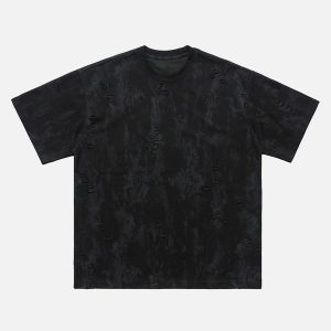 Concert Outfit Ripped Tie-Dye T-Shirt