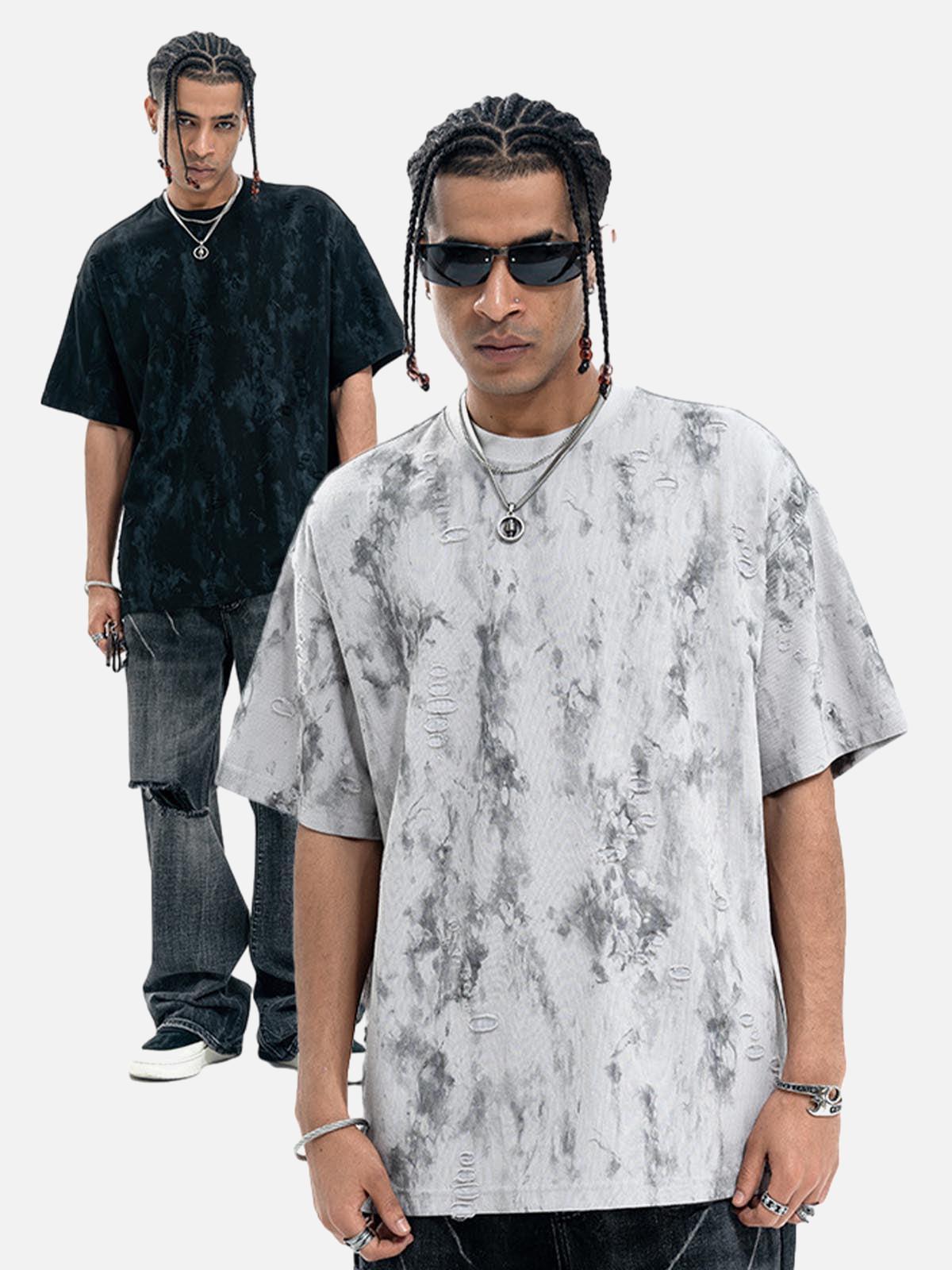 Concert Outfit Ripped Tie-Dye T-Shirt Concert Outfit Ripped Tie-Dye T-Shirt