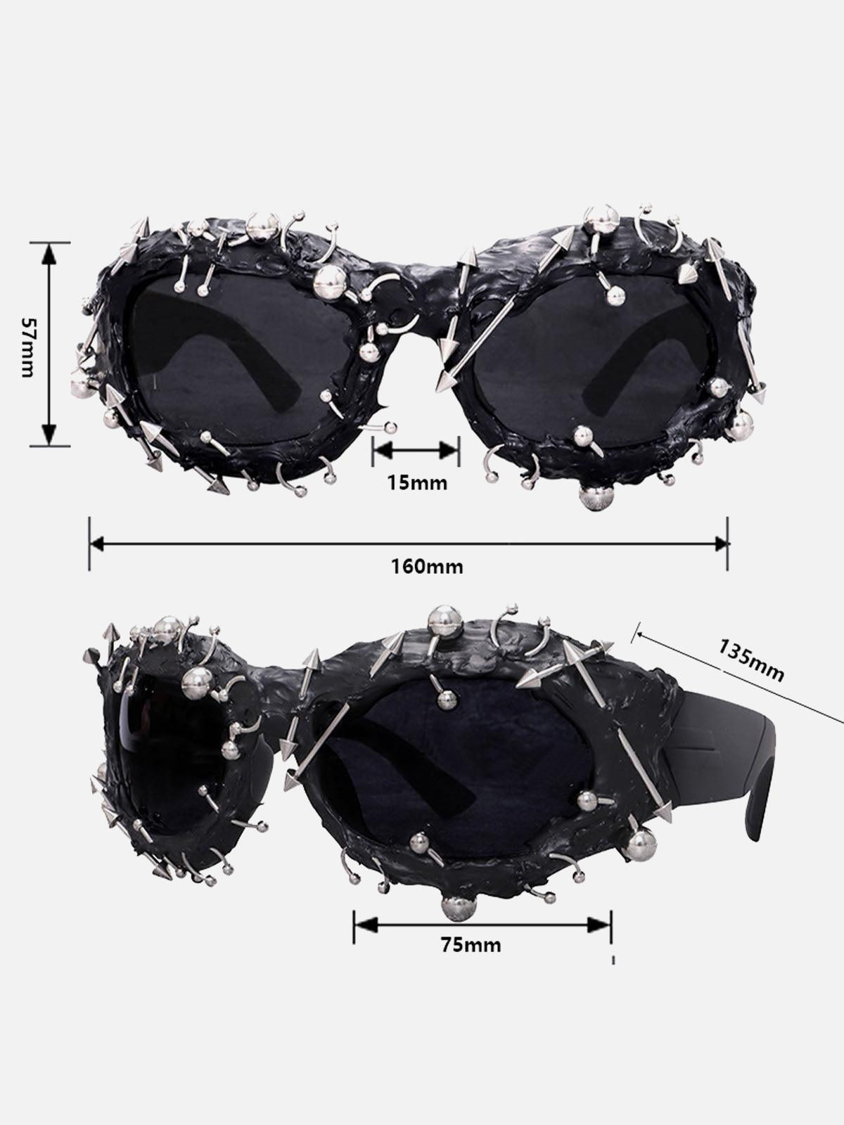 Concert Outfit Rivet Punk Style Sunglasses Concert Outfit Rivet Punk Style Sunglasses