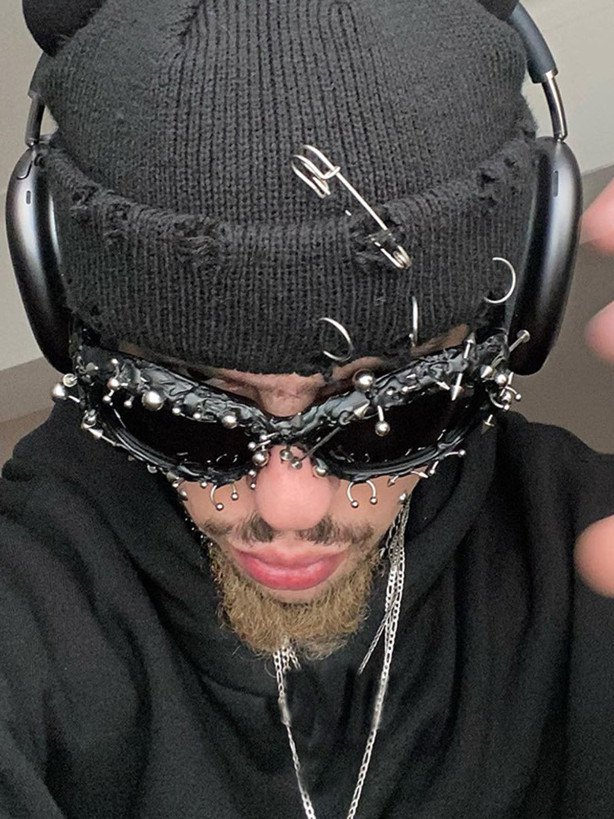 Concert Outfit Rivet Punk Style Sunglasses Concert Outfit Rivet Punk Style Sunglasses