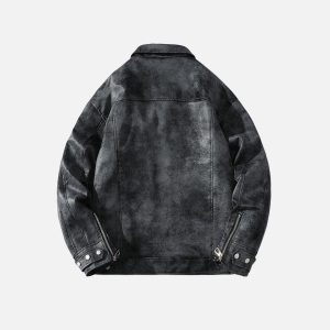 Concert Outfit Rivet Washed Faux Leather Jacket