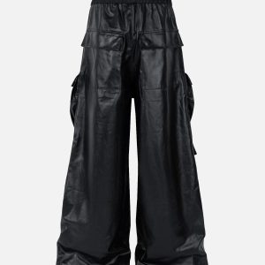 Concert Outfit RO-Style Multi-Pocket matte coated overalls