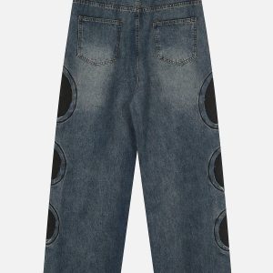 Concert Outfit Round Patchwork Jeans