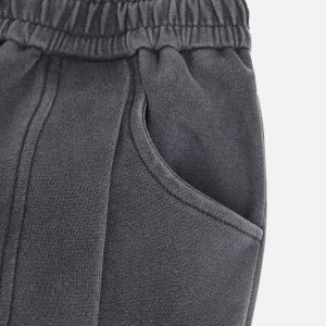 Concert Outfit Segmentation Patchwork Washed Sweatpants