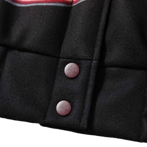 Concert Outfit Siamese Cat Embroidery Leather Bomber Jacket