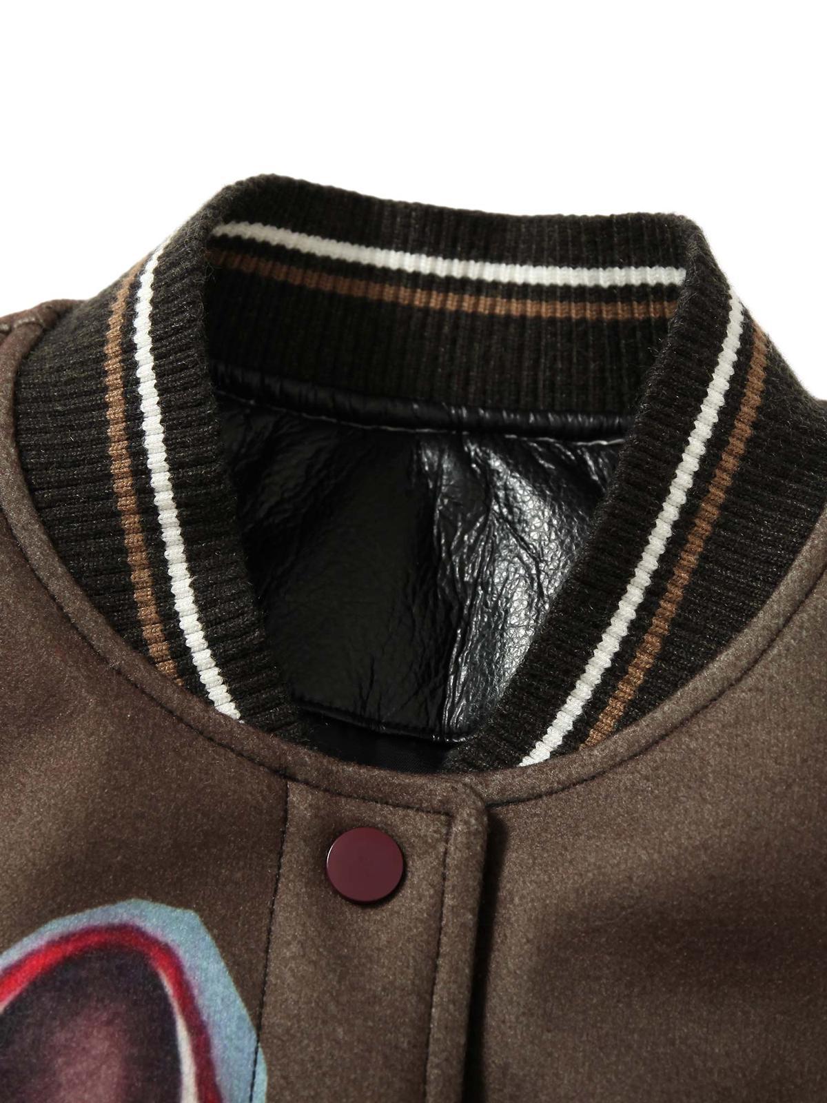 Concert Outfit Siamese Cat Embroidery Leather Bomber Jacket Concert Outfit Siamese Cat Embroidery Leather Bomber Jacket