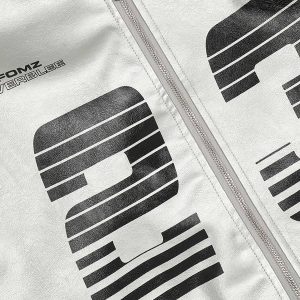 Concert Outfit Silver Leather  Motorcycle Hooded Jacket