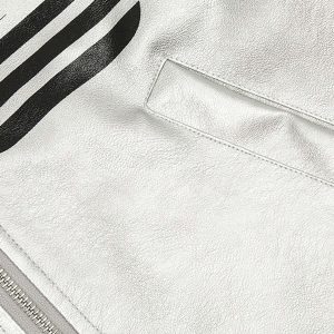 Concert Outfit Silver Leather  Motorcycle Hooded Jacket