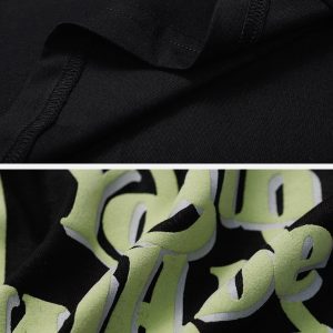 Concert Outfit Simple Foam Letter Print Tee