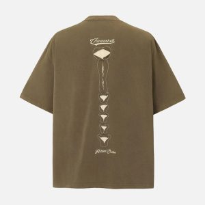 Concert Outfit Skeleton Design Print Oversized T-Shirt