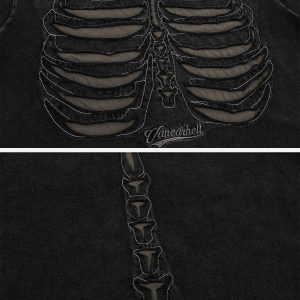 Concert Outfit Skull Distressed Wash Tee