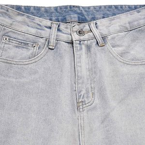 Concert Outfit Skull Flame Monogram Embroidered Slim Fit Jeans