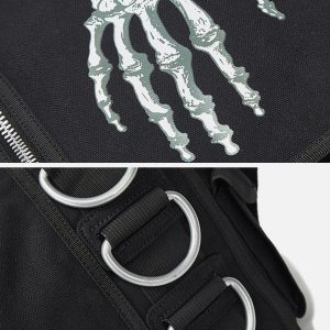 Concert Outfit Skull Print Crossbody Bag