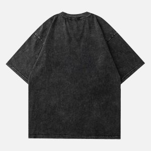 Concert Outfit Skull Vintage High Street Casual T-Shirt