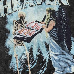 Concert Outfit Skull Vintage High Street Casual T-Shirt