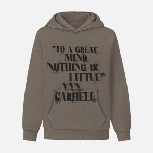 Concert Outfit Smudge-Dyed Letter Print Hoodie