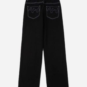 Concert Outfit Solid Color Casual Jeans