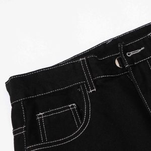 Concert Outfit Solid Color Casual Jeans