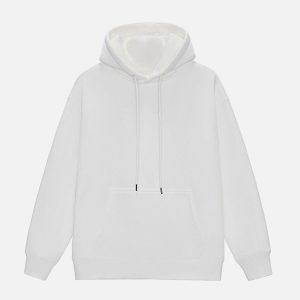 Concert Outfit Solid Color Drawstring Hoodie