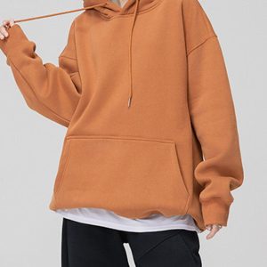 Concert Outfit Solid Color Drawstring Hoodie
