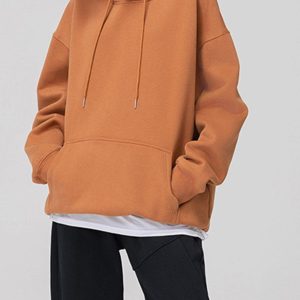 Concert Outfit Solid Color Drawstring Hoodie