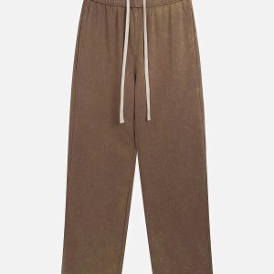 Concert Outfit Solid Color Drawstring Pants