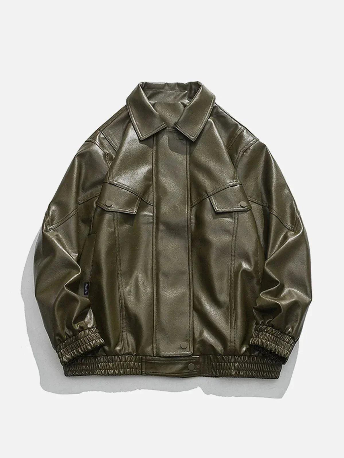 Concert Outfit Solid Color PU Jacket Concert Outfit Solid Color PU Jacket