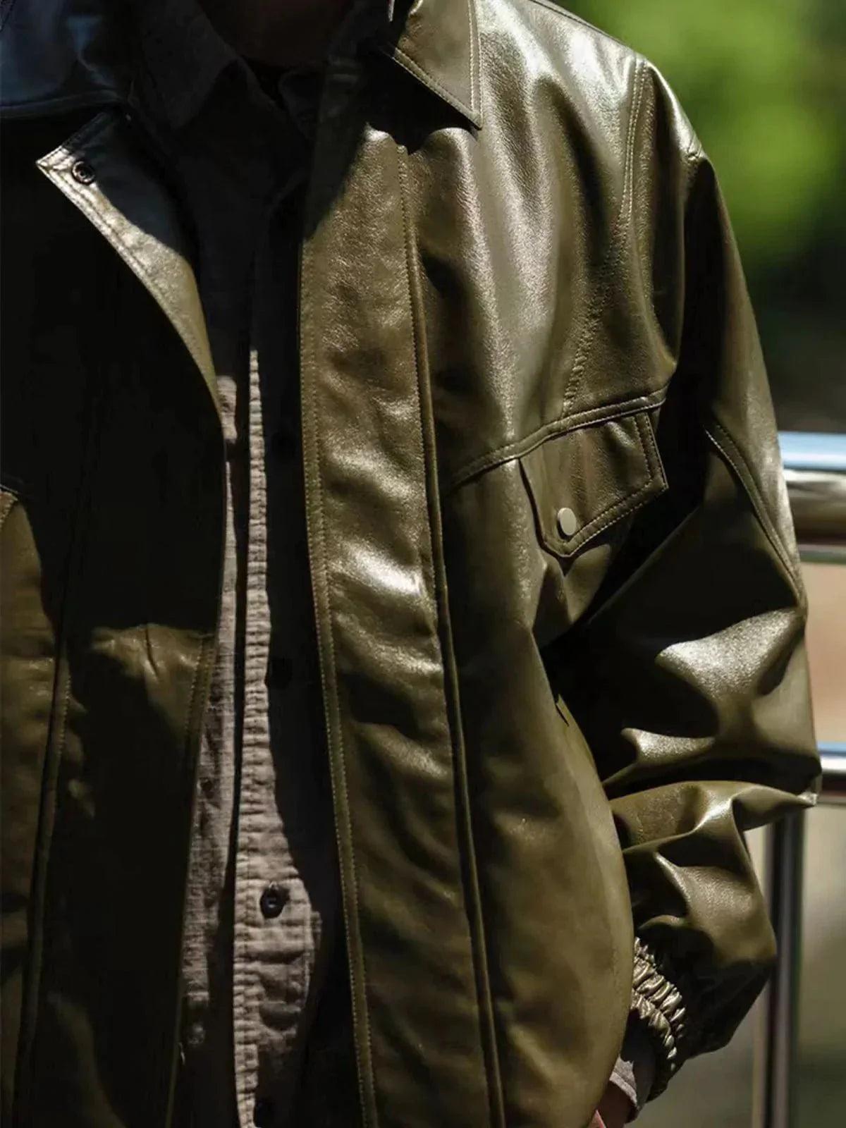 Concert Outfit Solid Color PU Jacket Concert Outfit Solid Color PU Jacket