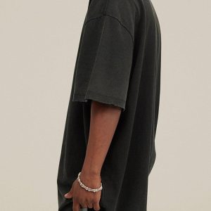 Concert Outfit Solid Color Pullover Tee