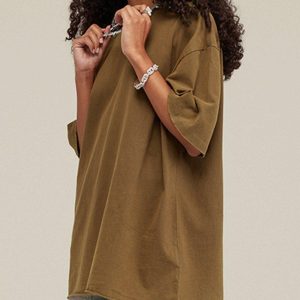 Concert Outfit Solid Color Pullover Tee