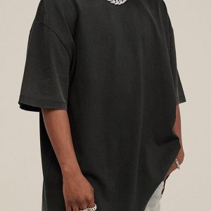 Concert Outfit Solid Color Pullover Tee