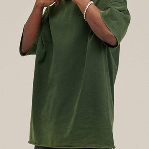Concert Outfit Solid Color Pullover Tee
