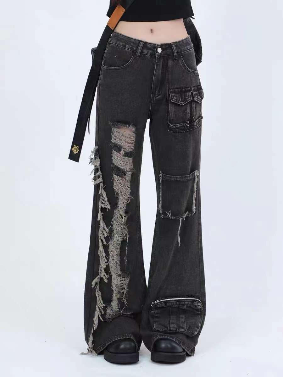 Concert Outfit Solid Color Straps Jeans Concert Outfit Solid Color Straps Jeans