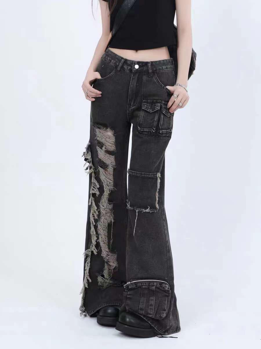 Concert Outfit Solid Color Straps Jeans Concert Outfit Solid Color Straps Jeans