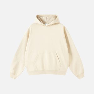 Concert Outfit Solid Cotton Hoodie