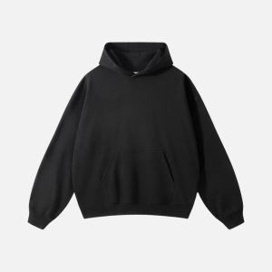 Concert Outfit Solid Cotton Hoodie
