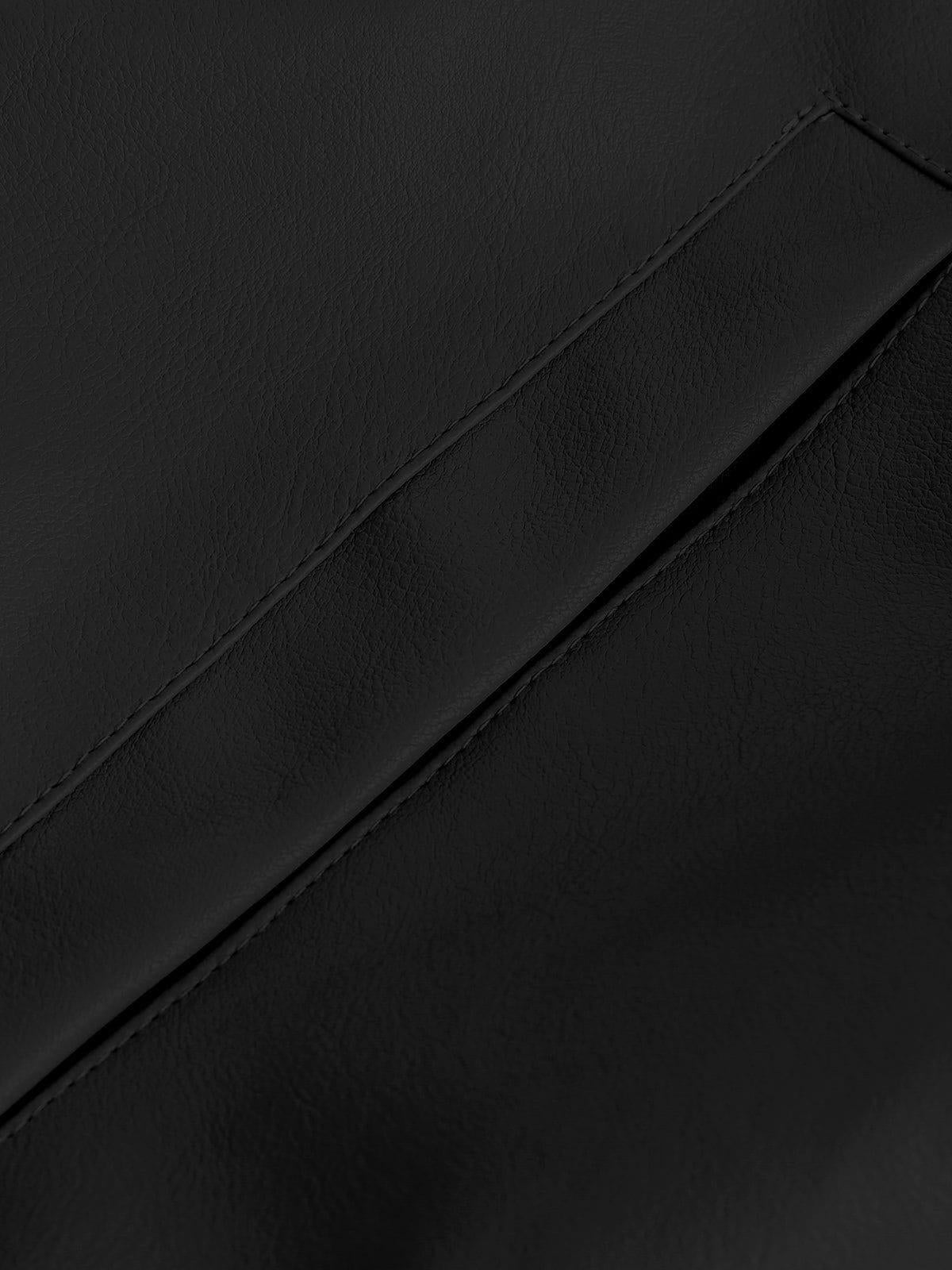 Concert Outfit Solid Essential Faux Leather Jacket Concert Outfit Solid Essential Faux Leather Jacket