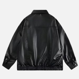Concert Outfit Solid Essential Faux Leather Jacket