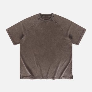 Concert Outfit Solid Washed Essential Cotton Tee