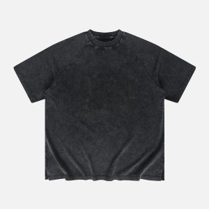 Concert Outfit Solid Washed Essential Cotton Tee