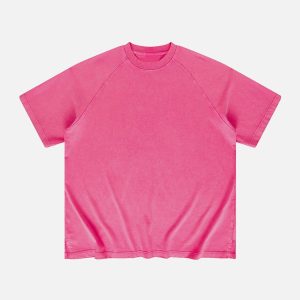 Concert Outfit Solid Washed Essential Cotton Tee