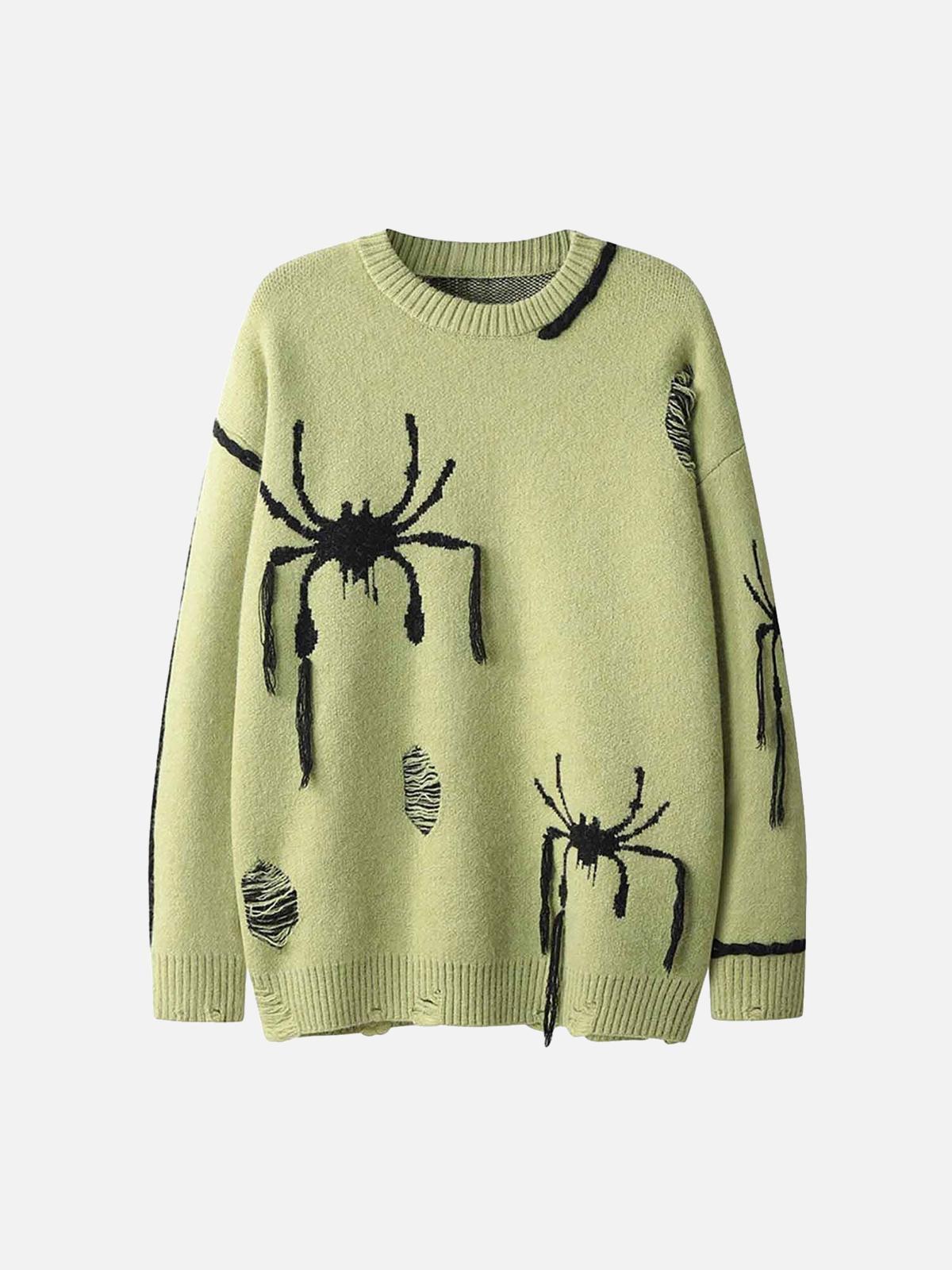 Concert Outfit Spider Distressed Oversized Sweater Concert Outfit Spider Distressed Oversized Sweater