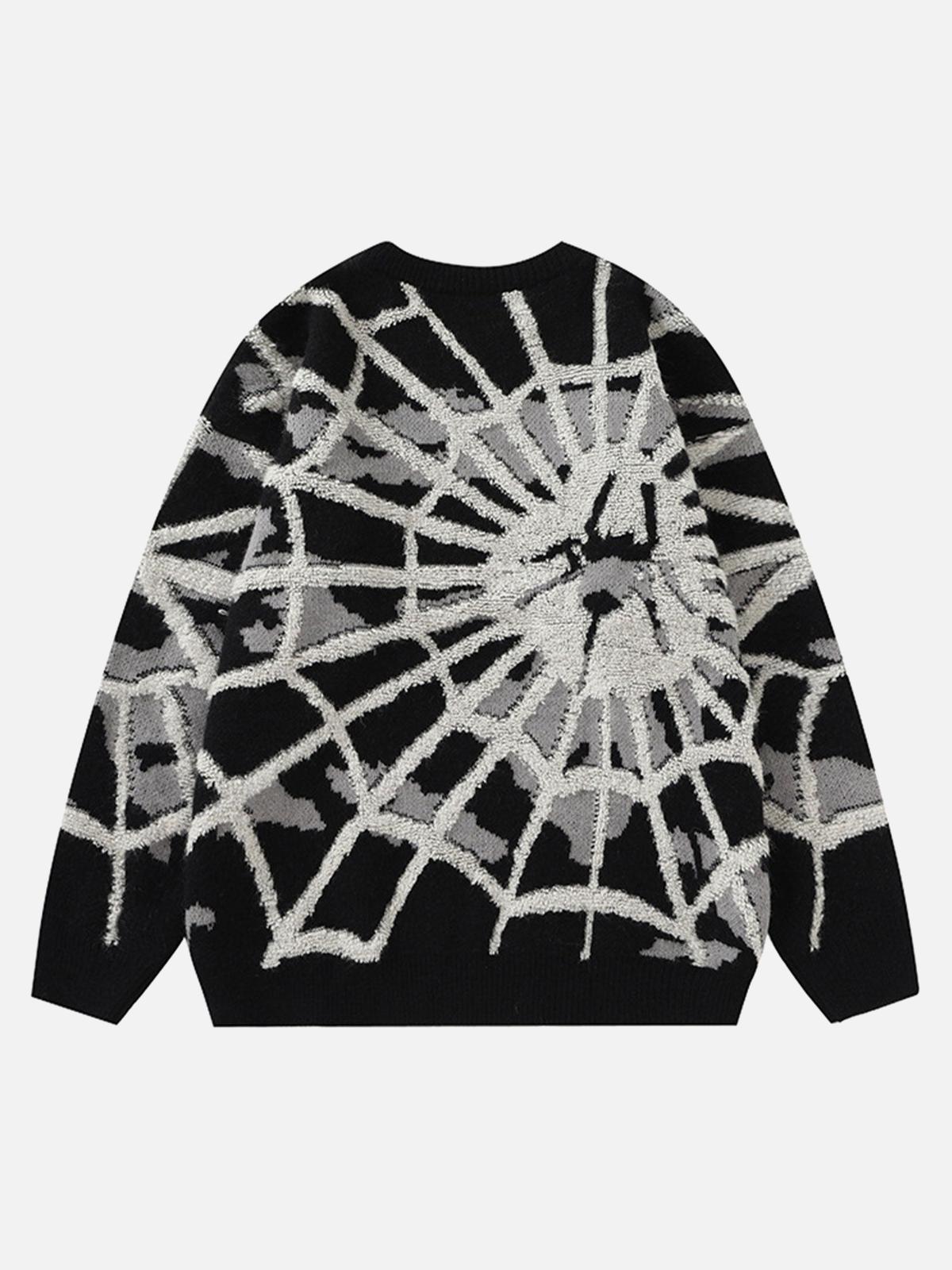 Concert Outfit Spider Knit Crew Neck Sweater Concert Outfit Spider Knit Crew Neck Sweater