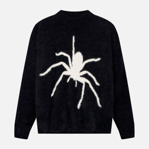Concert Outfit Spider Knit Mohair Sweater