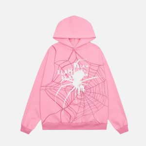 Concert Outfit Spider Shadow Print Hoodie