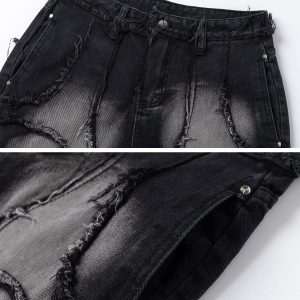 Concert Outfit Spider Silhouette Pattern Stitching Jeans